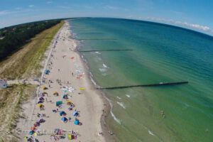 der Strand vor der Tür