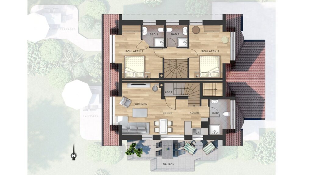 Dachgeschoss Doppelhaus