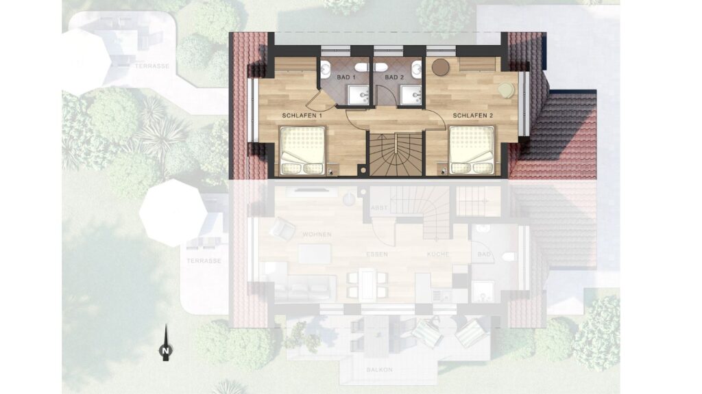 Dachgeschoss Doppelhaus