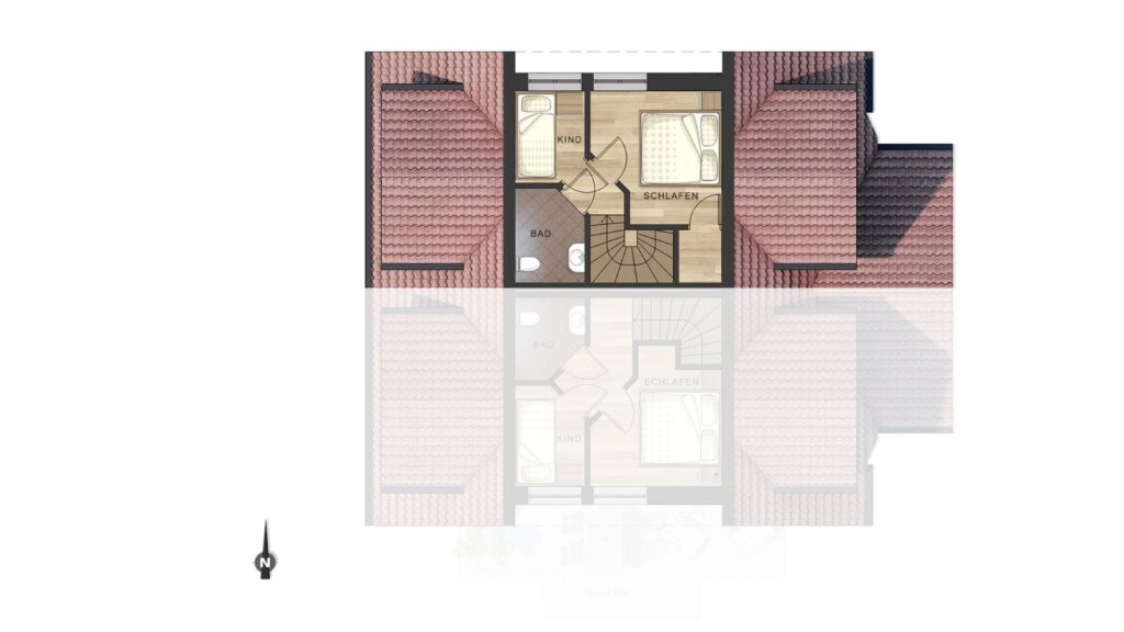 Spitzboden Doppelhaus