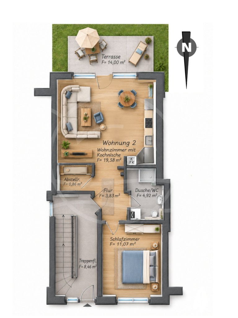 Grundriss Whg. 2